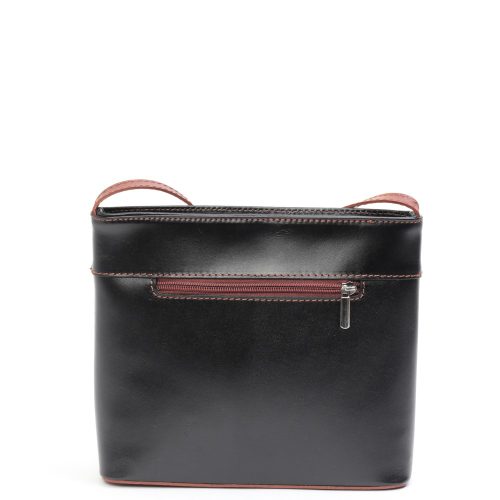 Táska Olasz bőr 5085 Bis Fekete-Barna kisebb