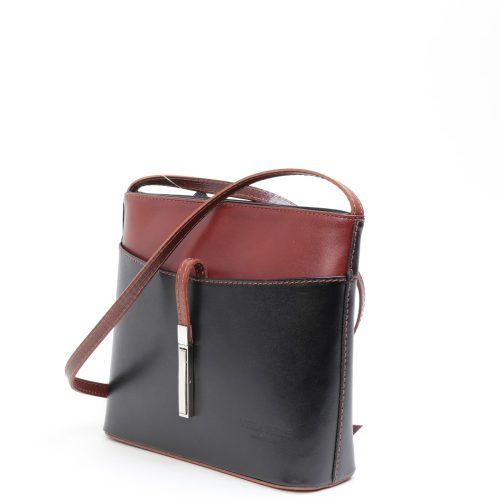 Táska Olasz bőr 5085 Bis Fekete-Barna kisebb
